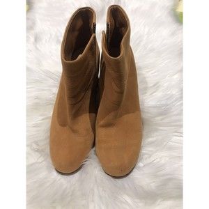 COLE HAANCASSIDY Camello Nubuck Leather Ankle Bootie Block Heel  10.5 B